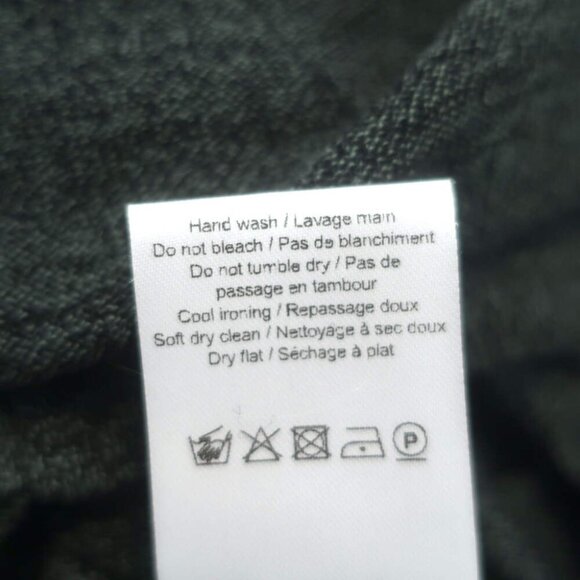 Lemaire Abiti Buttoned-Front Midi Dress Charcoal Wool-Blend Size Medium - Picture 8 of 8